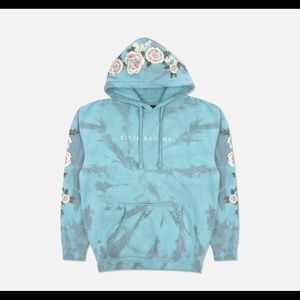 CIVIL REGIME WHITE ROSES HOODIE IN ARCTIC BLOOM